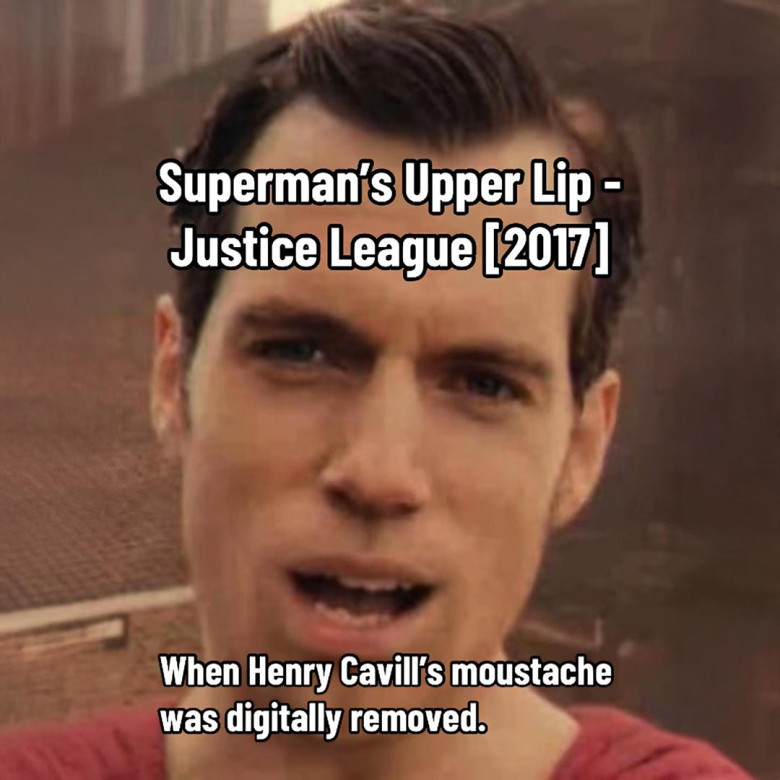 Superman’s Upper Lip – Justice League (2017)